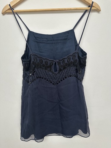 French Connection Beaded Chiffon Cami Top. Size 10. - Picture 3 of 3