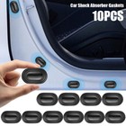 10X Car Door Anti-Shock Pads Silicone Cushion Shock-Absorbing Gasket Accessories