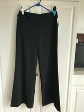 New Women's Nine West Dress Pants Size 4 Black Wide Leg Stretch