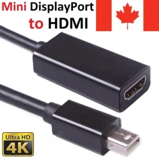 4K Mini Display Port to HDMI Thunderbolt DP Adapter Converter Cable For MacBook