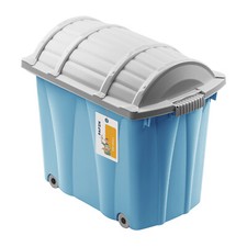PAFEN Piraten Spielzeugkiste 62l Schatzkiste mit Rollen 58x51x37 Blau