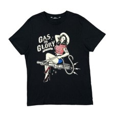 KING KEROSIN "Gas And Glory" Biker Trucker Rockabilly Graphic T-Shirt Small