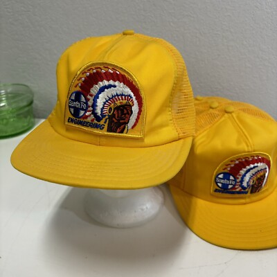 VTG Santa Fe Engineering Warbonnet Hat Cap Snap Back Mens