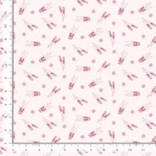 Ballet Fabric Ballerina Pointe Shoe Slipper Pink Timeless Treasures YARD