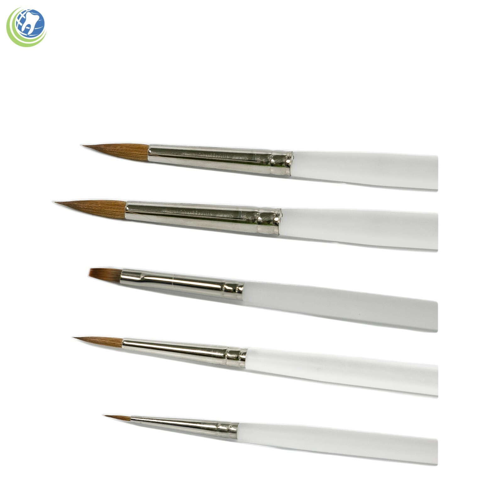 Dental Lab Porcelain Natural K Ceramist Brushes Stick 5 Piece Set