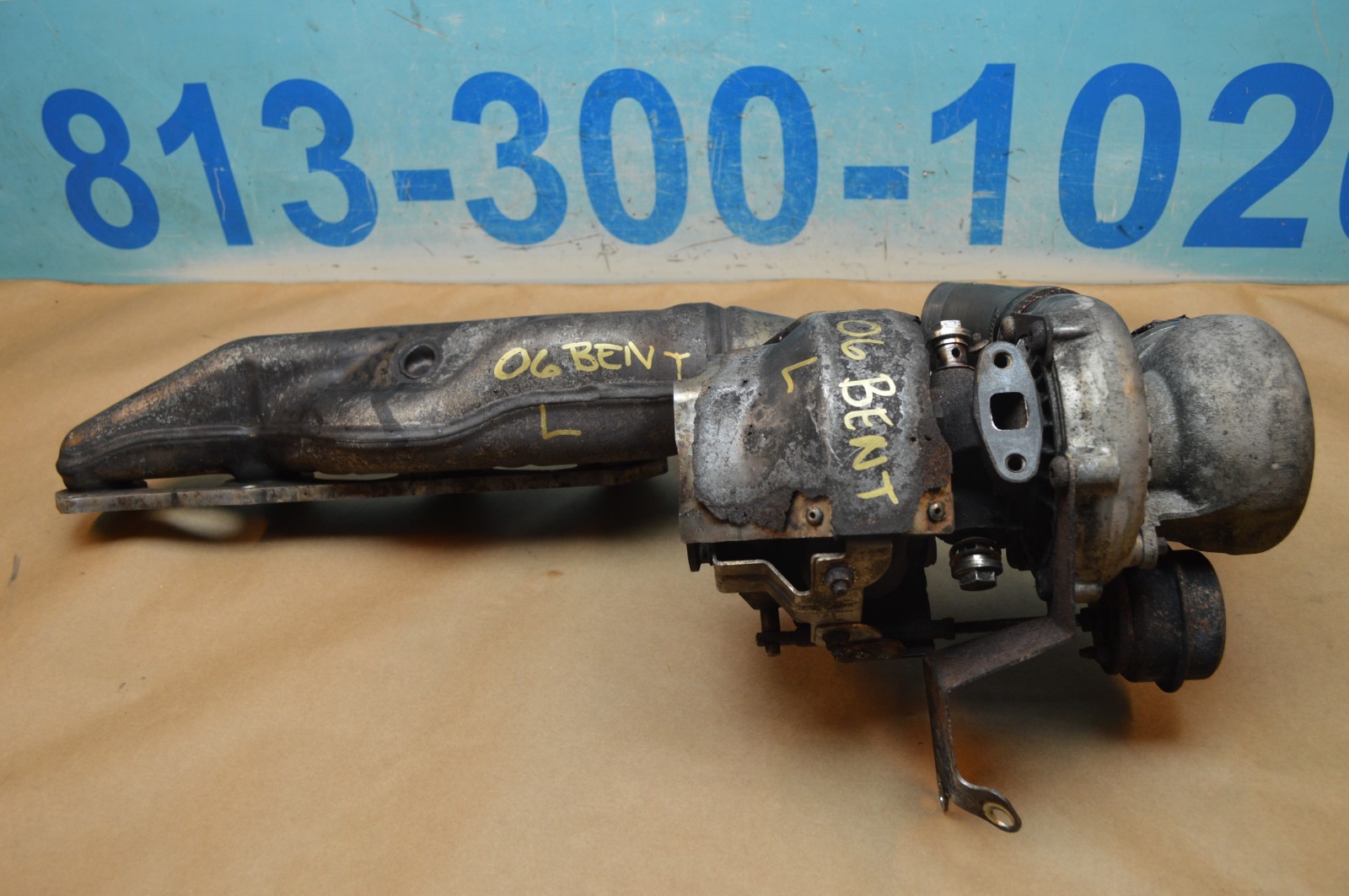 2006 BENTLEY ARNAGE RIGHT TURBO  EXHAUST MANIFOLD ASSEMBLY COMPLETE PF100646PF