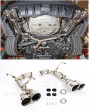 For 15-21 Subaru WRX /STi Axle Back Muffler Delete Double Wall Quad Tips Exhaust