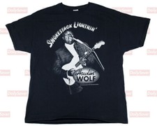 Vintage 1993 Howlin' Wolf Smokestack Lightnin Blues Graphic Shirt Black Mens XL 