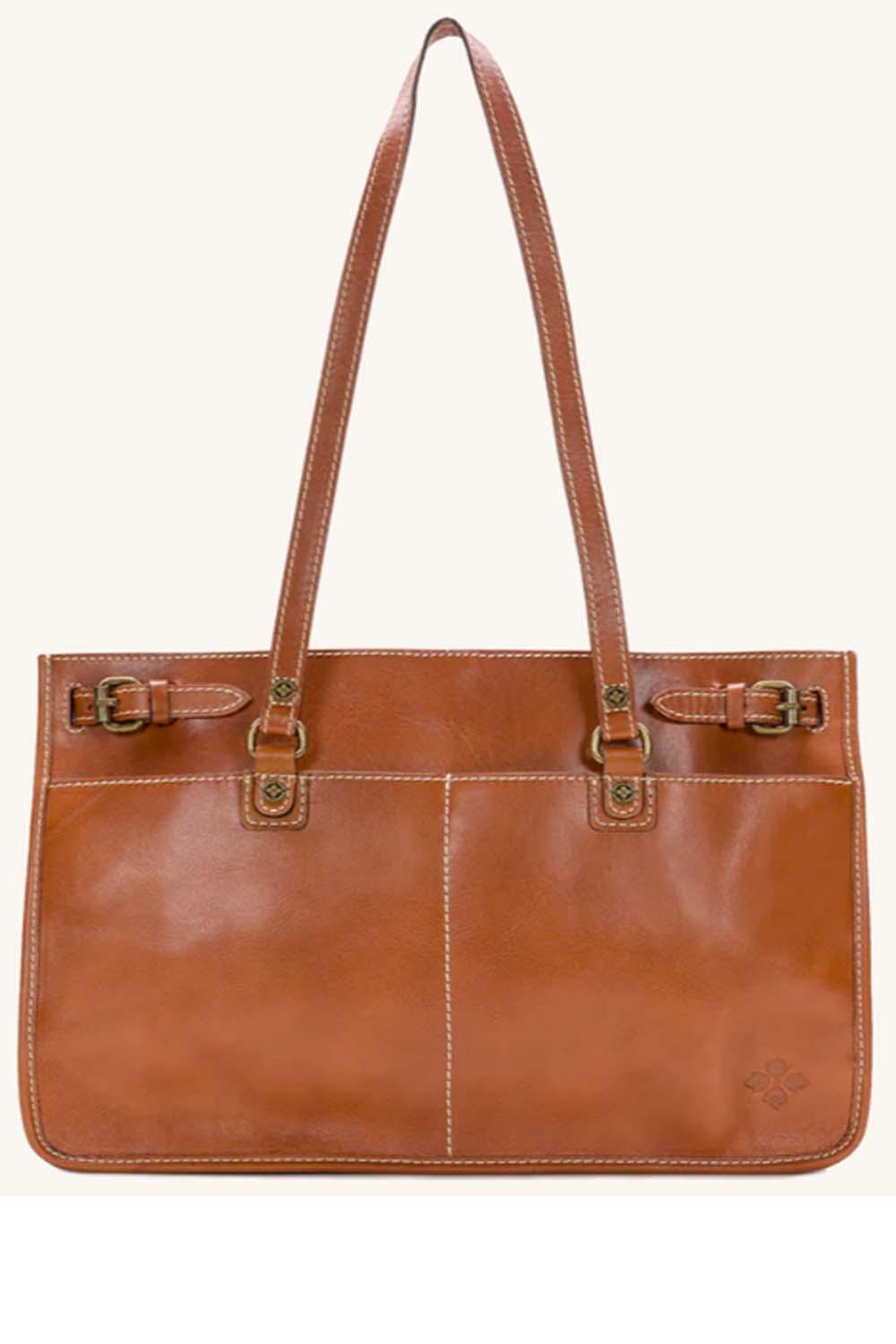 Кожаная сумка-тоут Patricia Nash Olivenza коричневого цвета