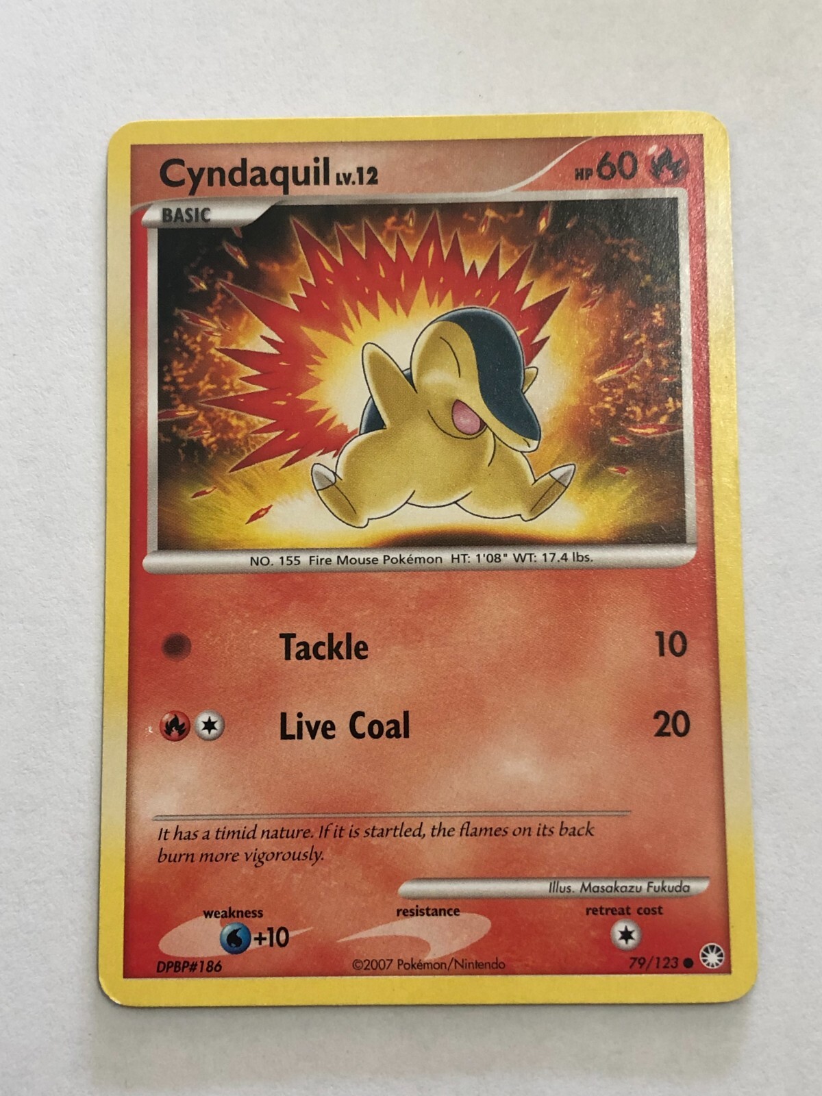 Pokemon Card Mysterious Treasures Cyndaquil LV.12 79/123 Near Mint