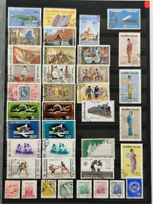 Thailand Marken LOT | 38 Werte | übw. Pracht & großformatig | Exotik Motiv Mix