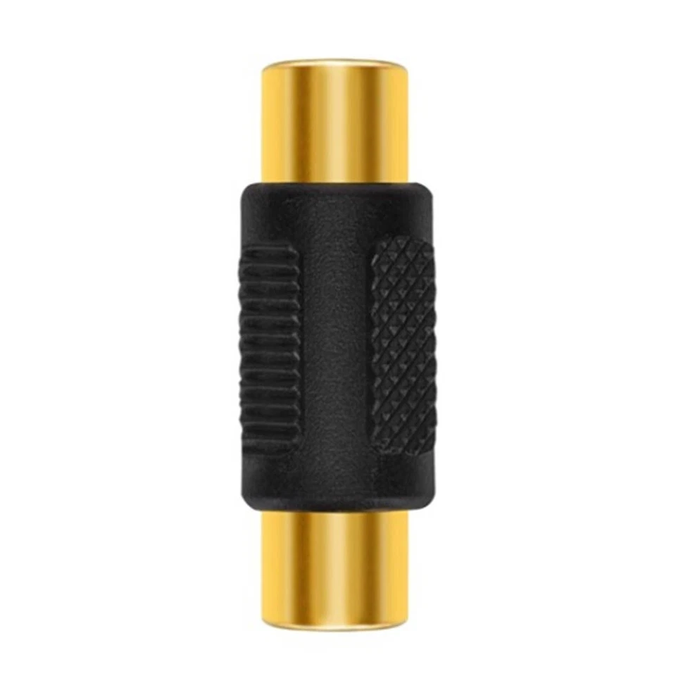 10x RCA Female to Female Jack Coupler Audio Adapter Connector Cable Joiner Gold - Image 3 of 4