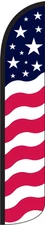 Stars & Bars USA American Windless Full Sleeve Swooper Flag Feather Banner
