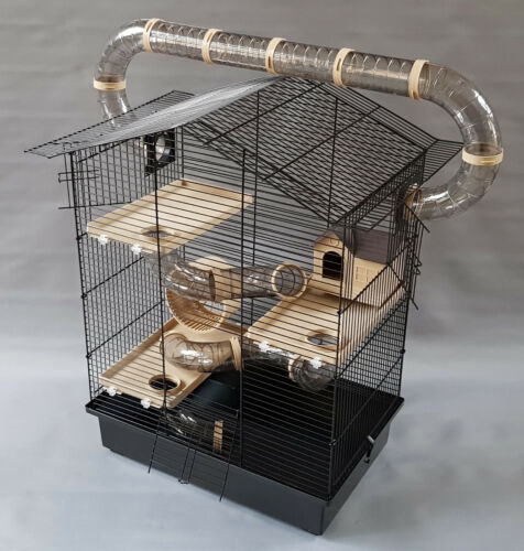 Extra großer Hamsterkäfig kleine Rattenmauskäfige mit Zubehör und Wasserflasche - Bild 10 von 12