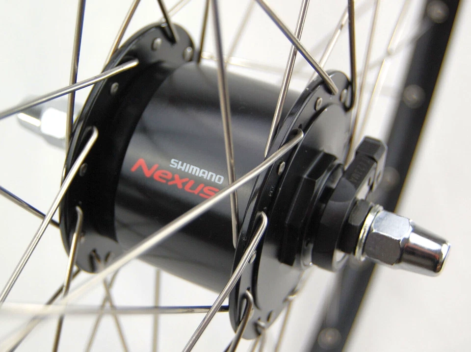 Laufradsatz Set, vorn+hinten Hohlkammerfelge geöst, Nabendynamo Shimano schwarz - Bild 3 von 4