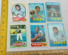 Greg Landry Wayne Walker Earl Mann Detroit Lions VINTAGE Football card lot m28