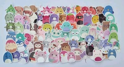 20x Squishmallow Style Stickers Kids Vinyl Stickers Cute Animal Stickers