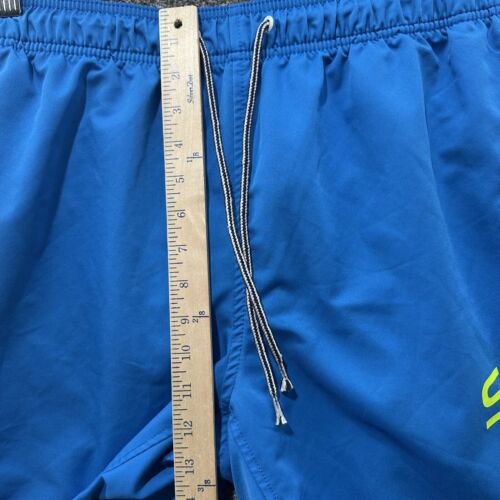 Speedo Swim Trunks Men Medium Blue Drawstring Shorts Pockets Lined Summer Beach - Picture 4 of 8