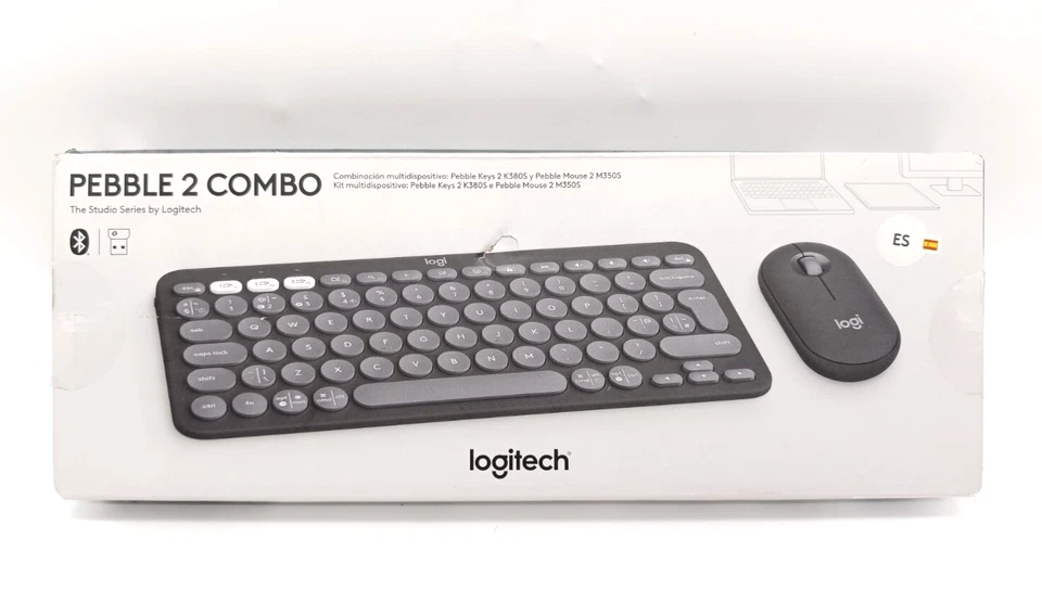 Logitech Pebble 2 Combo, kabellose Tastatur und Maus Bluetooth - Grafit Spanisch - Bild 1 von 4