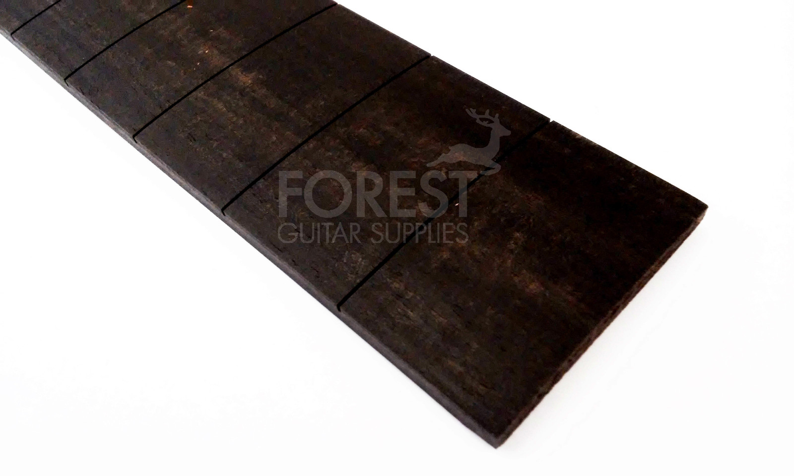 Ebony guitar fretboard, fingerboard 24.562" Gibson, slotted compound