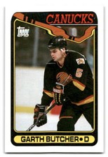 Garth Butcher 1990-91 Topps HOCKEY #150 Vancouver Canucks
