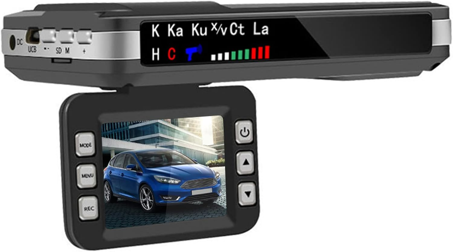 2.0'' Dash Cam,2 in 1 Car DVR Camera Dashboard Cam Voice Prompt Radar Detector 1