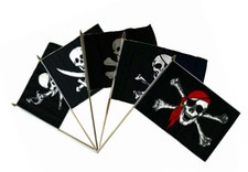 12x18 12"x18" Wholesale Combo Jolly Roger Pirate 5 Pack Set Stick Flag