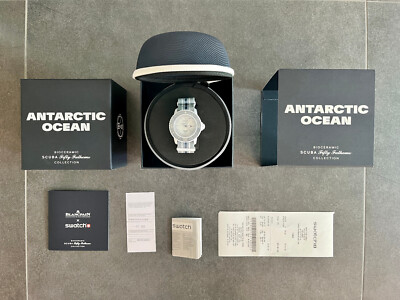 Swatch X Blancpain Scuba Fifty Fathoms   Antartic Ocean   Brand new with receipt