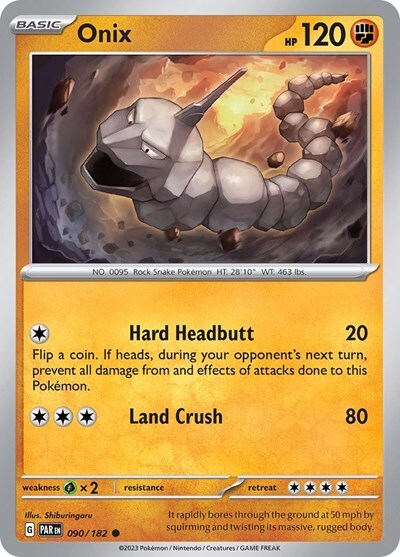Pokemon Onix (90/281) Paradox Rift LP REVERSE HOLO