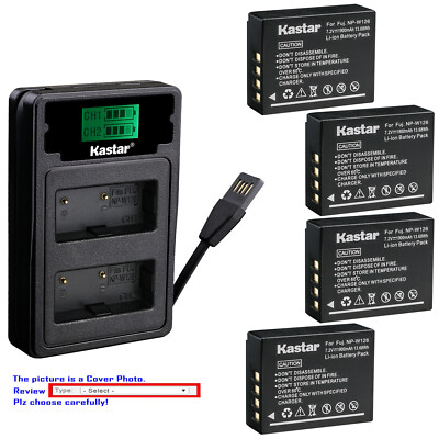 Kastar Battery LZD2 USB Charger for Fuji NP-W126 NPW126S Fujifilm HS33EXR Camera