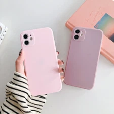 For iPhone 15 14 13 11 12 Pro Max 8 7 Plus Candy Soft Silicone Case Cover