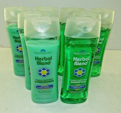 HAPPY HYDRATION Shampoo & Conditioner Herbal Blend  8 Bottles/4 of Each