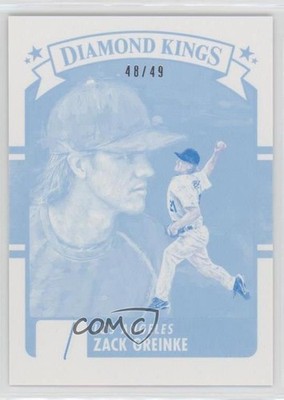 2016 Panini Donruss Diamond Kings Test Proof Cyan 48/49 Zack Greinke #14 3hd