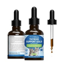 Pet Wellbeing Thyroid Support Gold for Cats - Holistic Thyroid Balance with B...
