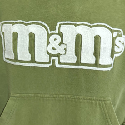 Authentic M&M's Olive Green Hoodie . Size (S) Good Condition