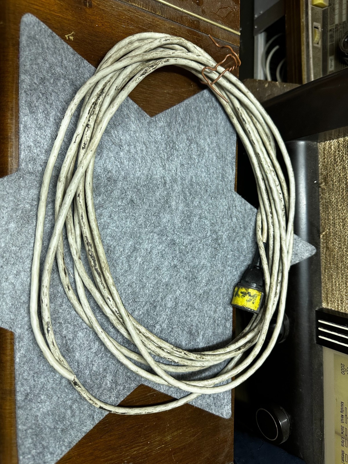 1 meter Klangfilm Neumann microphone / interconnect cable wire  vintage 1950
