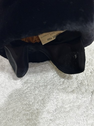 VINTAGE DOBBS FIFTH AVENUE NY MENS BLACK FAUX FUR RUSSIAN STYLE HAT 7 1/8 MEDIUM - Picture 6 of 6