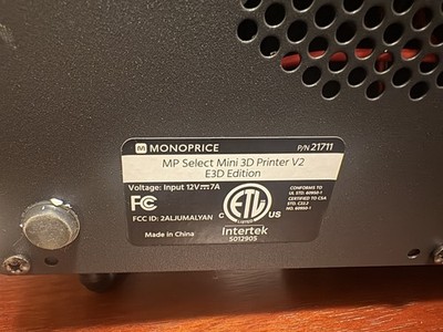 IIIP Monoprice MP Select Mini 3D PRINTER V2 E3D 21711 - set up and