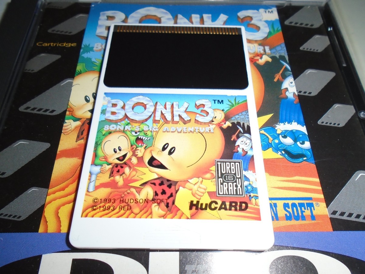 Bonk 3: Bonk's Big Adventure game w/ manual USA Authentic (NEC