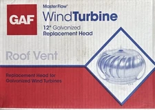 Master Flow GT12E 12" Galvanized Externally Braced Replacement Turbine Head OB