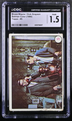 1966 Topps Batman Bat Laffs #5 Bruce Wayne and Dick Grayson — CGC 1.5