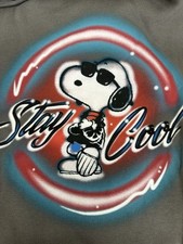New With Tag  s Men's Peanuts Snoopy Stay Cool Gray Pullover Graphic Hoodie XXL
