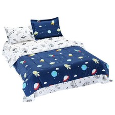 Kids Comforter Set 5 Pieces Twin Bedding Sets 1 Comforter 1 Flat Sheet 1 F