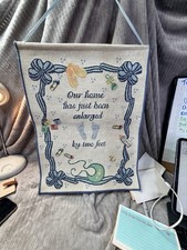Our Home Has Just Been Enlarged by Two Feet Baby Boy Birth Tapestry Wall Hanging