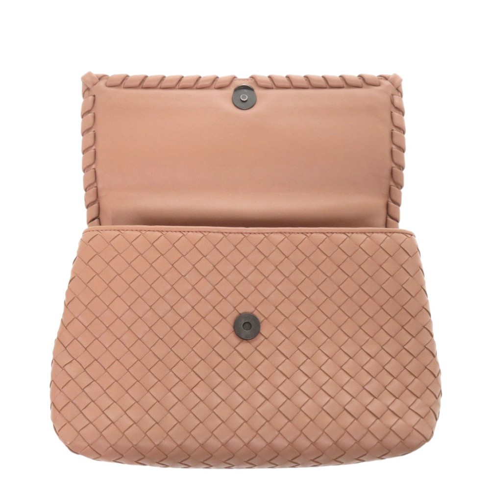 AUTHENTIC BOTTEGAVENETA Olympia Intrecciato pink Leather Shoulder Bag thumbnail 6