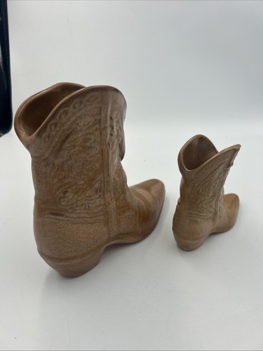 Botas Vaqueras Vintage Cerámica/Vidrio Decoraciones Western Excelente Estado - Imagen 3 de 11