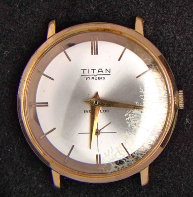 Titan Bicolor Patina Zifferblatt Herren Handaufzug FHF 76 Vintage Uhr -- läuft