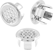3 Pack Sink Overflow Cover Chrome Trim Ring Bathroom Basin Drain Cap