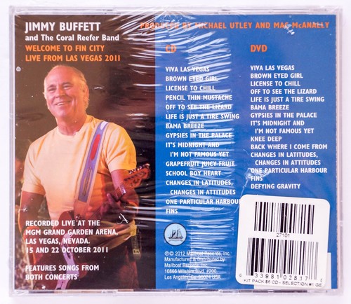 Jimmy Buffett  Welcome To Fin City Live From Las Vegas 2011 CD+ DVD New & Sealed - Bild 2 von 5