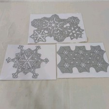Anna Griffin 3 Piece Snowflake Die Set Rare Beautiful